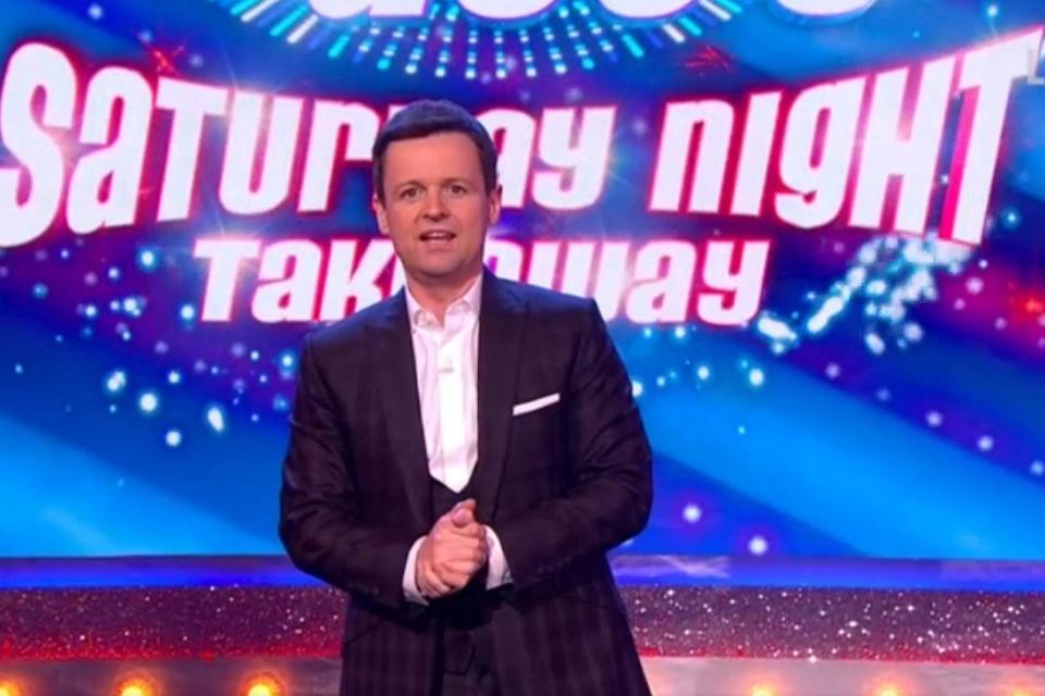 Flying solo: Declan Donnelly presenting Saturday Night Takeaway alone (PA)