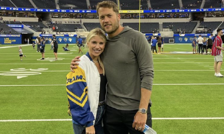 Matthew Stafford and his wife, Kelly Stafford.