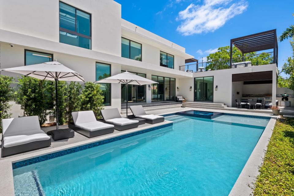 Pacaso offers homebuyers one-eigth shares in luxury-home vacation homes, such as this propety in Miami.