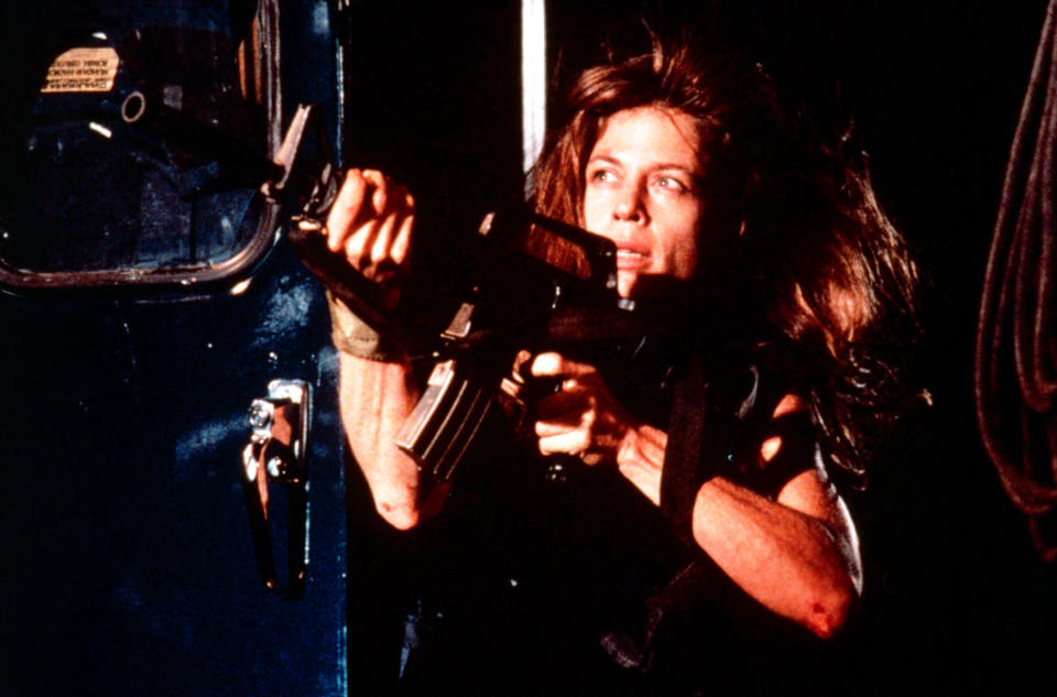 Linda Hamilton as Sarah Connor in <i>Terminator 2: Judgment Day</i>. (Photo: TriStar Pictures/Courtesy of Everett Collection)