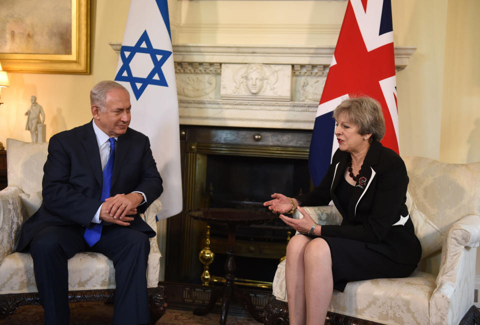 Israeli Prime Minister Benjamin Netanyahu met with Theresa May earlier this week.