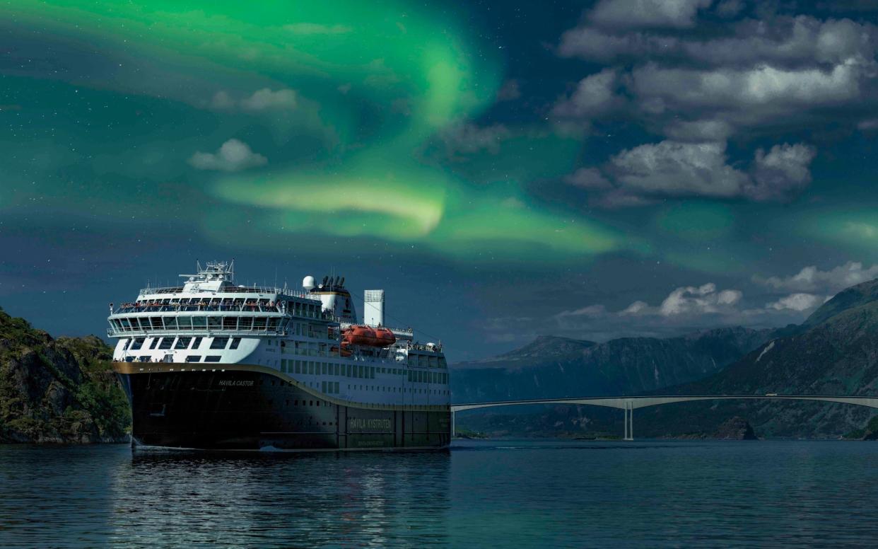 Witness the northern lights during a winter cruise in Norway