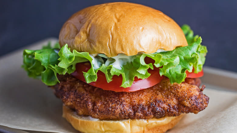 homemade fried chicken sandwich