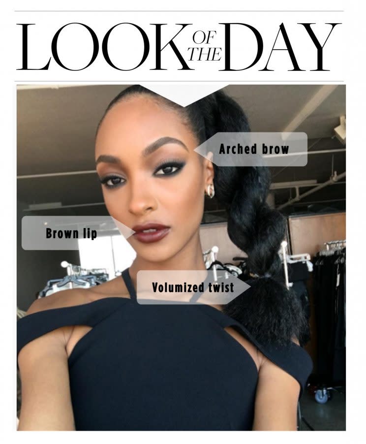 Jourdan Dunn shared a behind-the-scenes photo from her latest Maybelline shoot.