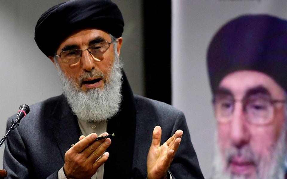 Gulbuddin Hekmatyar gained the nickname 'the Butcher of Kabul' by raining down rockets on the Afghan capital in the early 1990s - AAMIR QURESHI /AFP