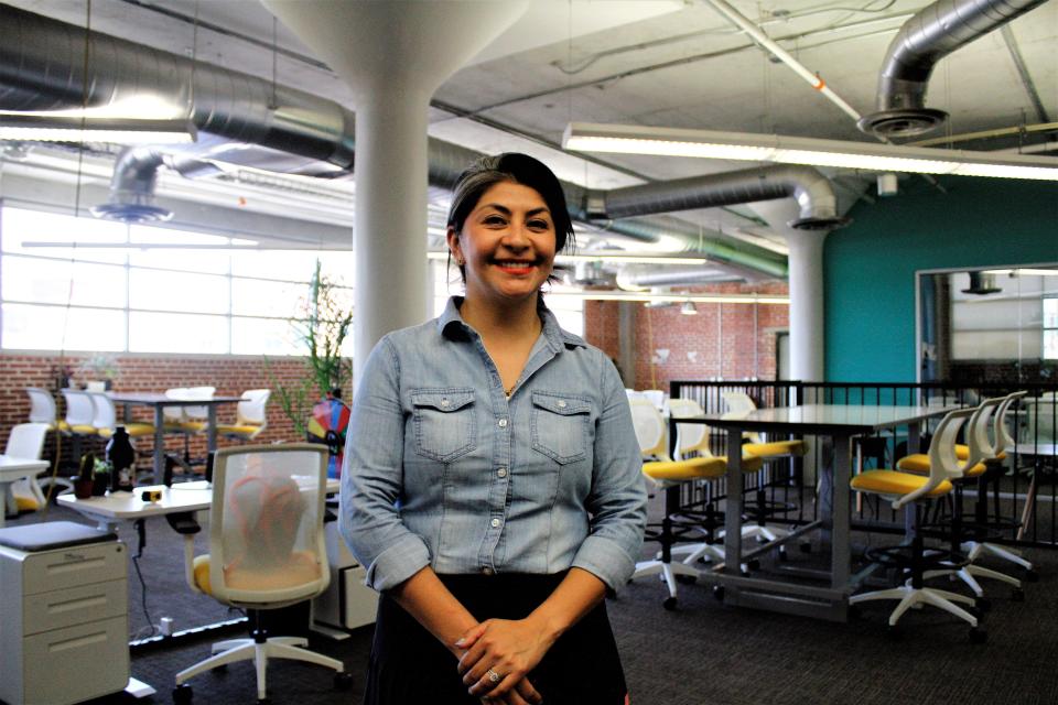 Liliana Mireles, vice president of Bitwise Industries El Paso, stands April 24 in the California company's recently opened office and cowork space at 500 W. Overland Ave., Suite 210, in Downtown El Paso.