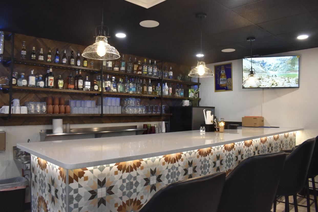 The renovated bar in Cocina Mi Familia, as seen, Thursday, March 14, in Sheboygan, Wis.