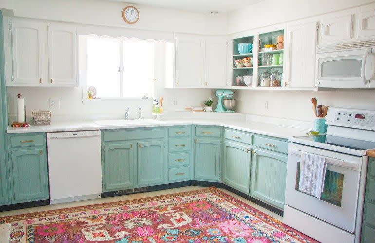 After: Chalk-Paint Kitchen Cabinet Renovation