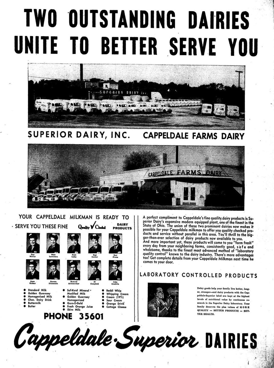 A full-page advertisement from the Dover Daily Reporter on December 5, 1956.