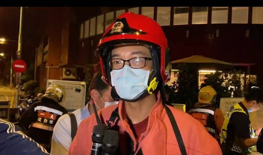 《圖說》新北市消防局第一大隊大隊長羅凱文說明火警狀況。〈消防局提供〉