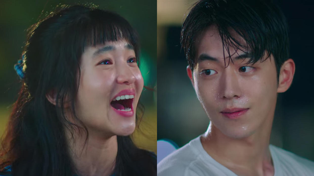 Kim Tae-ri as Na Hee-do and Nam Joo-hyuk as Back Yi-jin in Twenty Five Twenty One. (Screenshots: Netflix)