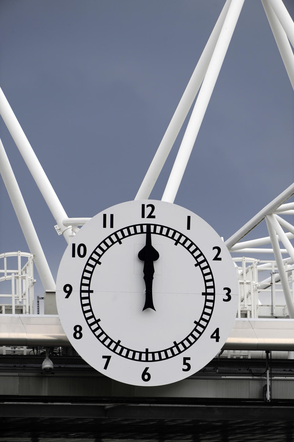 And a close up of the clock face at the new Emirates Stadium