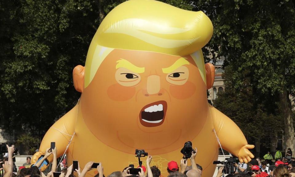 A giant Donald Trump baby blimp was flown over London when the US president visited in July.