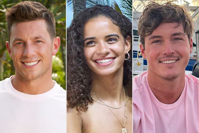 <p>ABC/Craig Sjodin (2), John Henry/Instagram</p> 'Bachelor in Paradise' season 9 stars Peter Cappio (left), Olivia Lewis and John Henry Spurlock