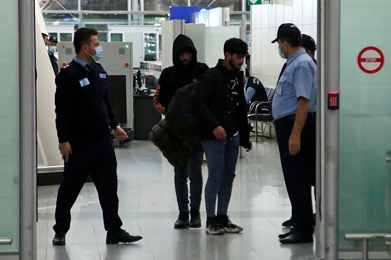 Iraqi migrants arrive at Erbil International Airport