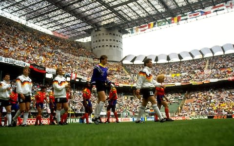 West Germany and Columbia at the San Siro  - Credit: Getty Images