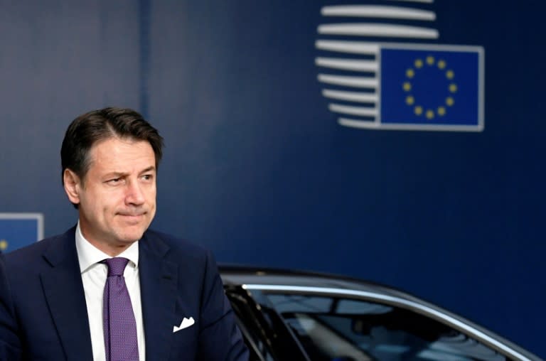 Italian Prime Minister Giuseppe Conte, pictured November 25, 2018, gave a statement distancing Italy from the UN migration pact, the latest sign that some countries who signed up to the agreement are having second thoughts