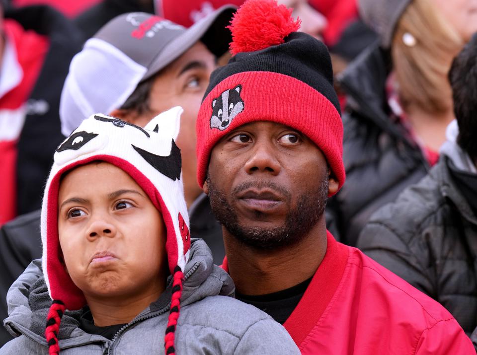 Wisconsin fans watch their team get embarrassed by Northwestern in a 24-10 loss on Saturday at Camp Randall Stadium.