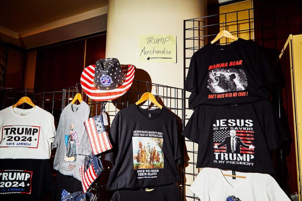 <span class="caption-text">A Trump speech means Trump merch, and the Moms for Liberty summit was no exception.</span>