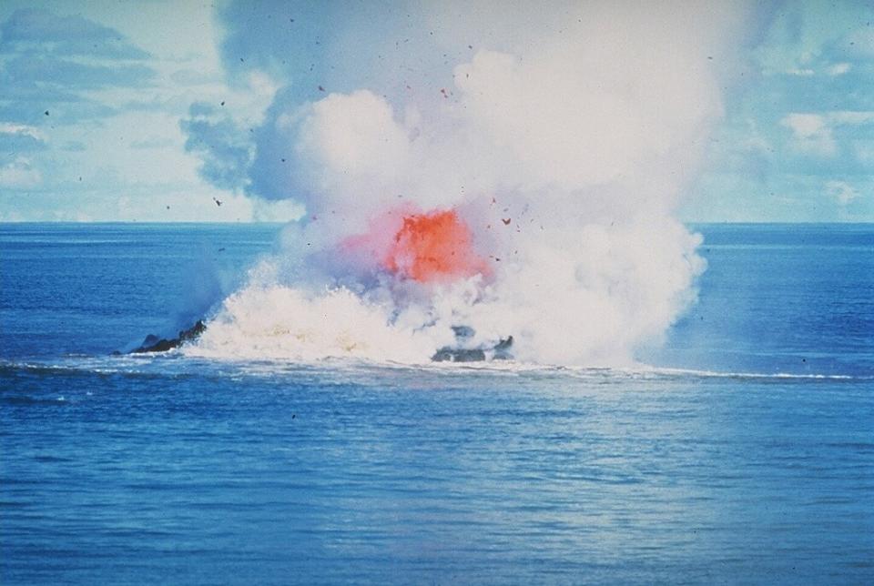 Kavachi, underwater volcano eruption