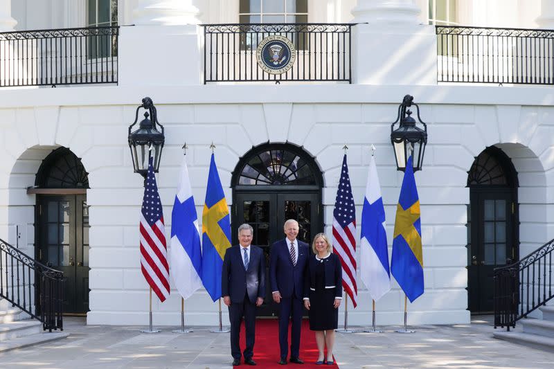 U.S. President Biden meets with Sweden's Prime Minister Andersson and Finland's President Niinisto in Washington