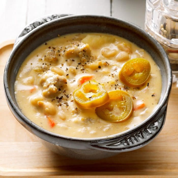 <a href="https://www.tasteofhome.com/recipes/bratwurst-soup/" rel="nofollow noopener" target="_blank" data-ylk="slk:Bratwurst Soup;elm:context_link;itc:0;sec:content-canvas" class="link rapid-noclick-resp">Bratwurst Soup</a>