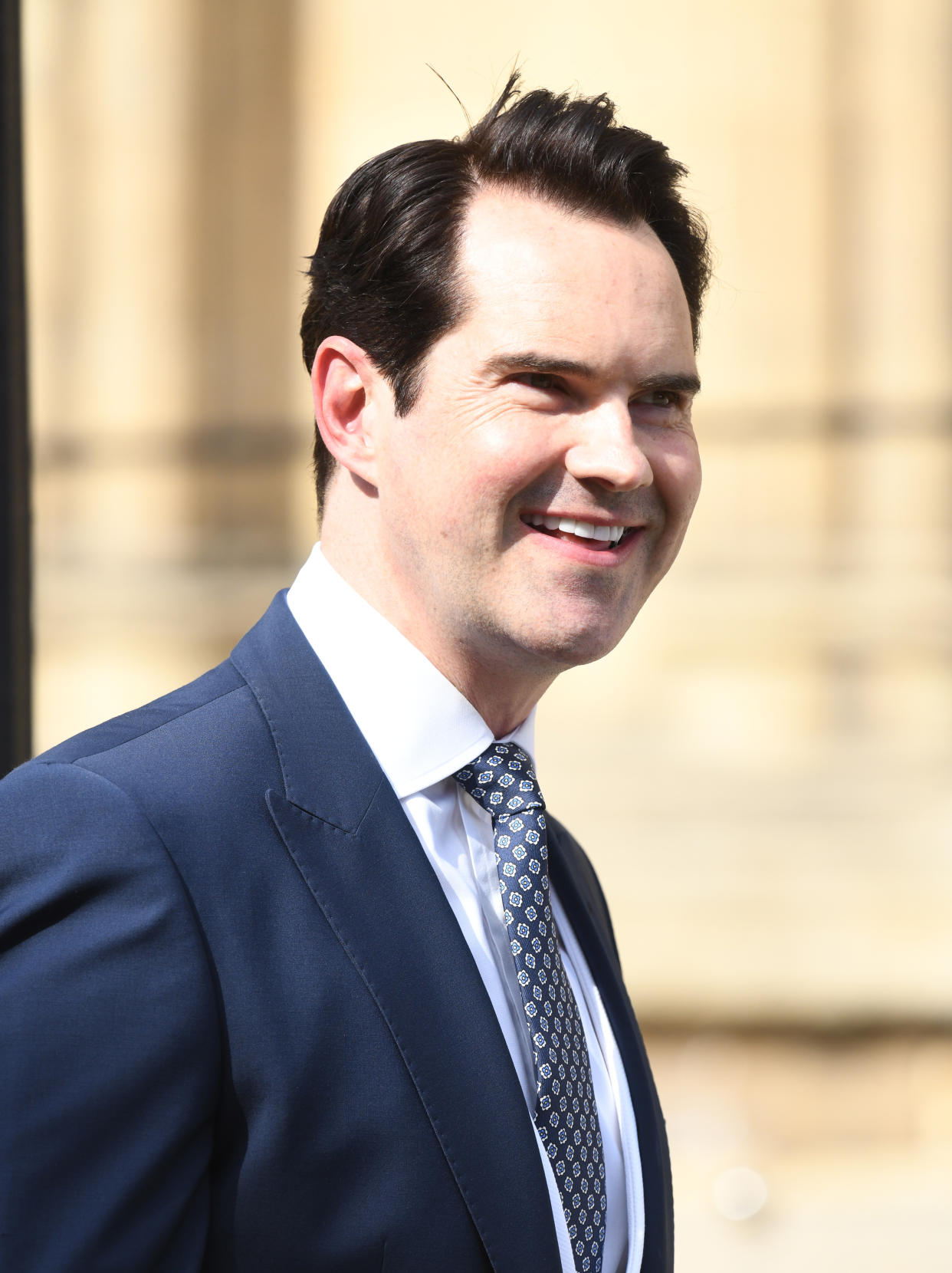 Jimmy Carr arriving at the wedding of Ellie Goulding and Casper Jopling, York Minster. Photo credit should read: Doug Peters/EMPICS