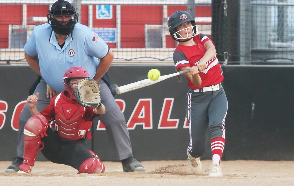 Freshman infielder Katie Sniezek was an all-state performer in helping the 2023 Gilbert softball team post its best season by winning percentage since 2011.