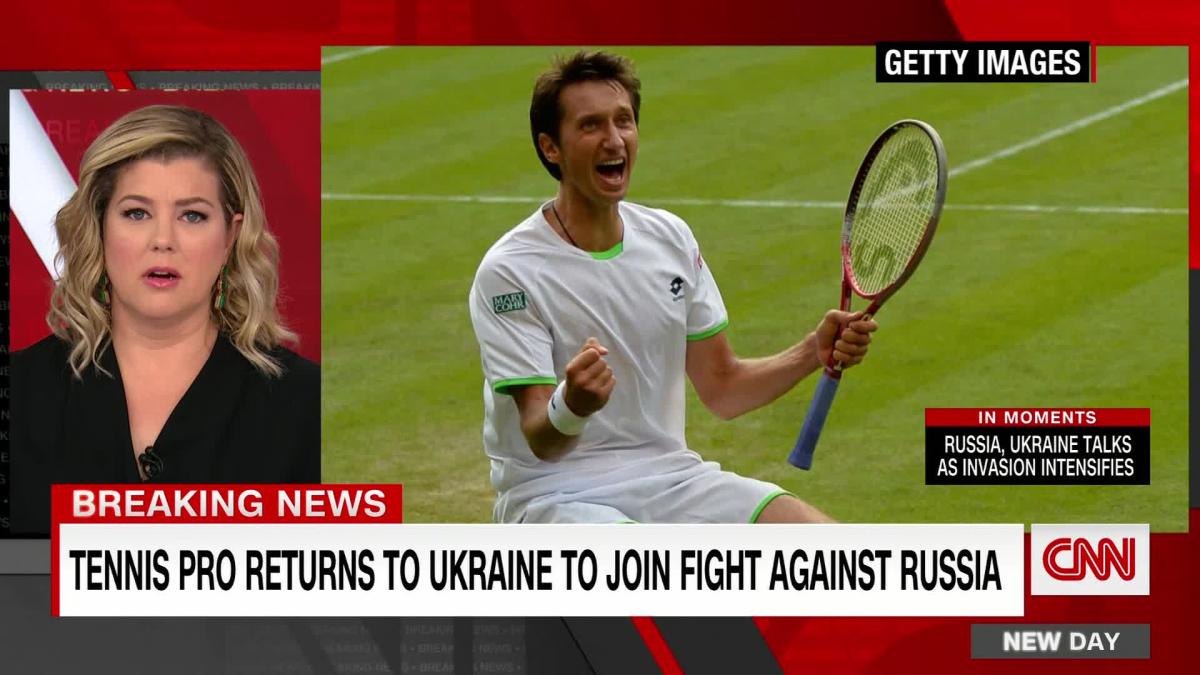 Former pro tennis player leaves young family to fight for his home country