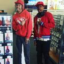 <p>OK, so this may be our favorite. Nick Cannon dressed and posed like his poster. “Which one is the real Nick?” the Ncredible headphones pitchman wrote. (Photo: <a rel="nofollow noopener" href="https://www.instagram.com/p/BKlEfXLj5MV/" target="_blank" data-ylk="slk:Instagram" class="link ">Instagram</a>) </p>