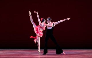 Miami City Ballet's Nathalia Arja and Steven Loch in "Sentimiento," choreographed by Durante Verzola.