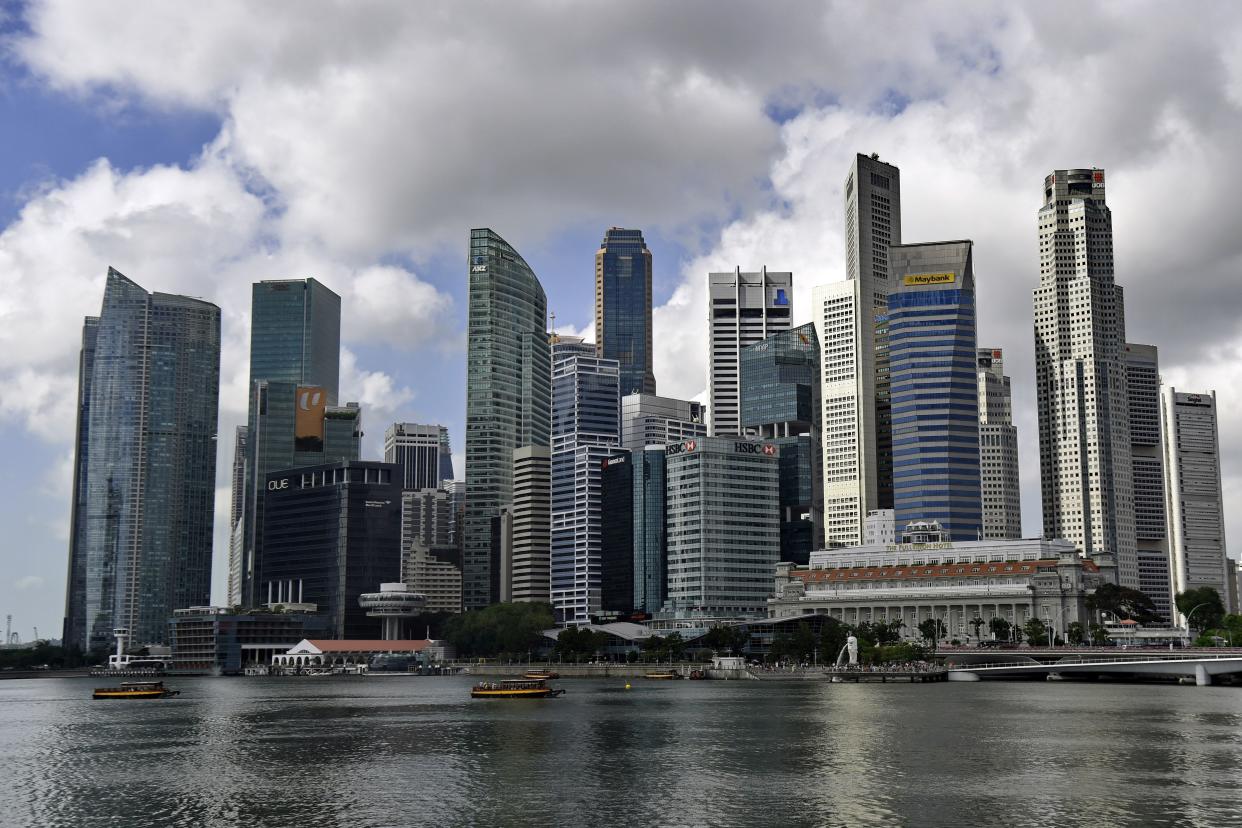 This picture taken on January 2, 2019 shows the skyline of the financial business district in Singapore. (Photo by Roslan RAHMAN / AFP)        (Photo credit should read ROSLAN RAHMAN/AFP via Getty Images)