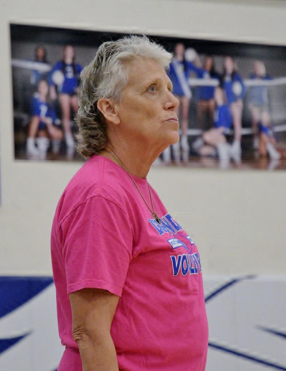 Lake Worth Christian volleyball head coach Terri Kaiser