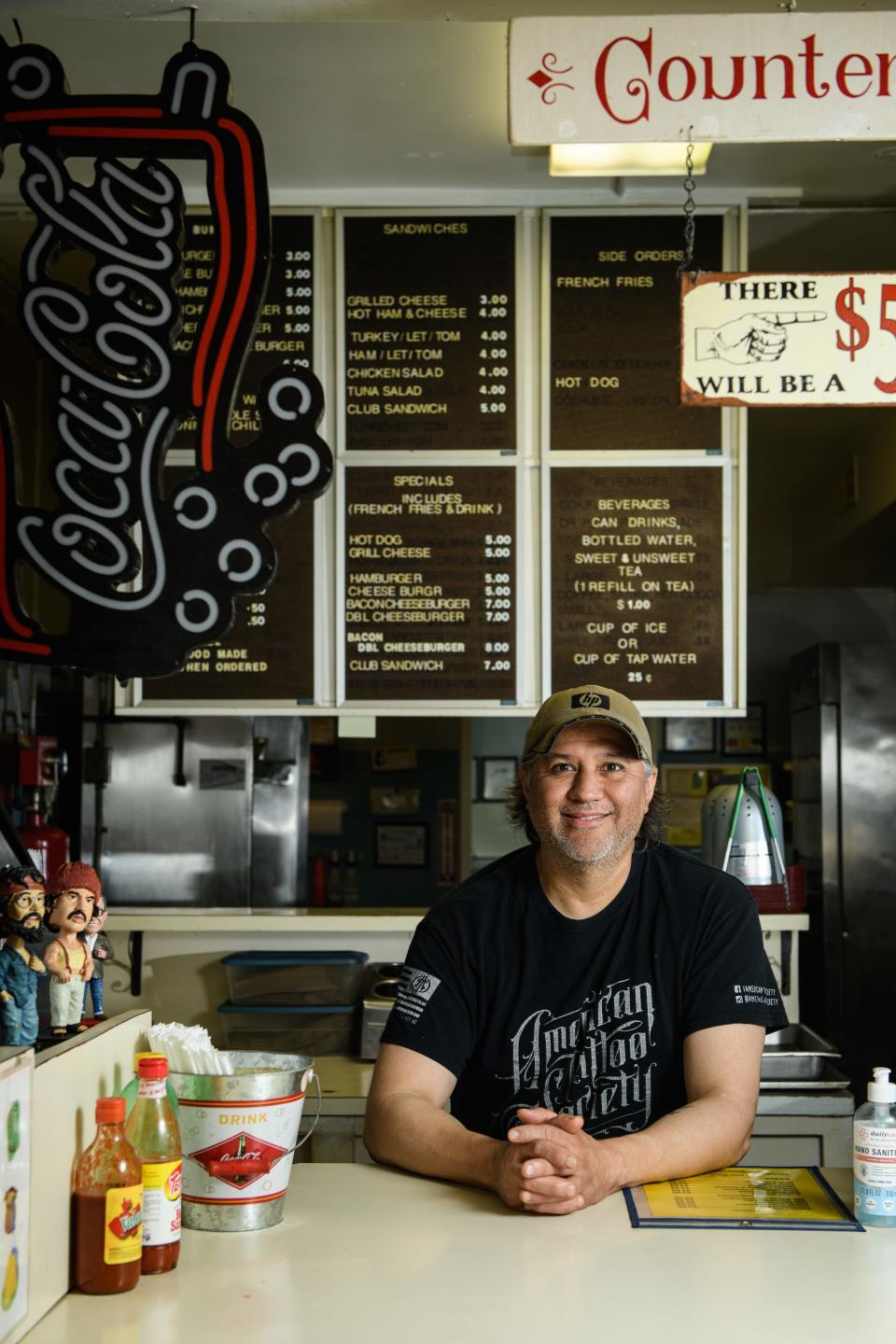 Frank Fernandez, owner of Robertson's Sandwich Shop at 2712 Bragg Blvd. in Eutaw Shopping Center. Fernandez said the sandwich shop has served several well-known people since it opened in 1982.