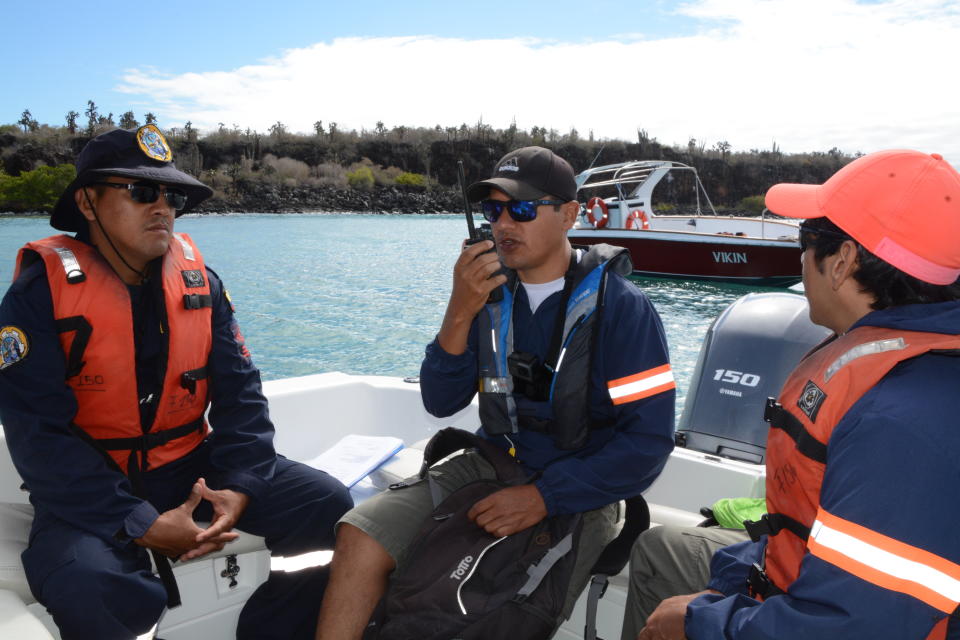 Galapagos National Park rangers on patrol in 2017. (WildAid)