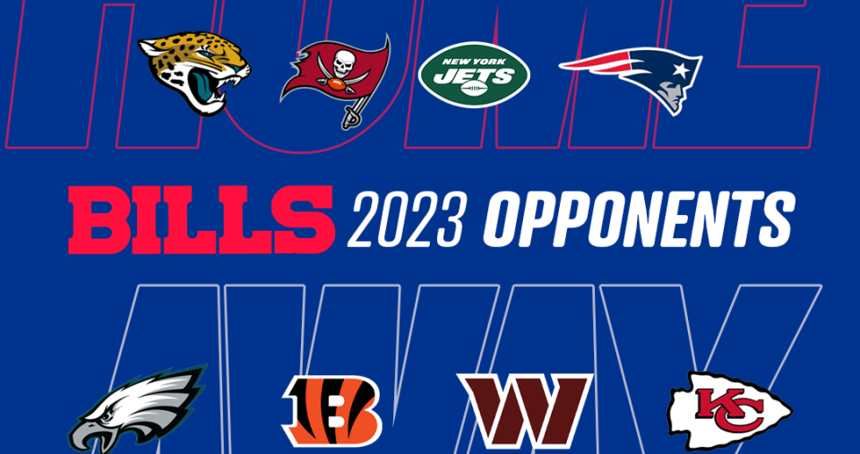 Here are the Buffalo Bills’ home & away opponents for the 2023 NFL season
