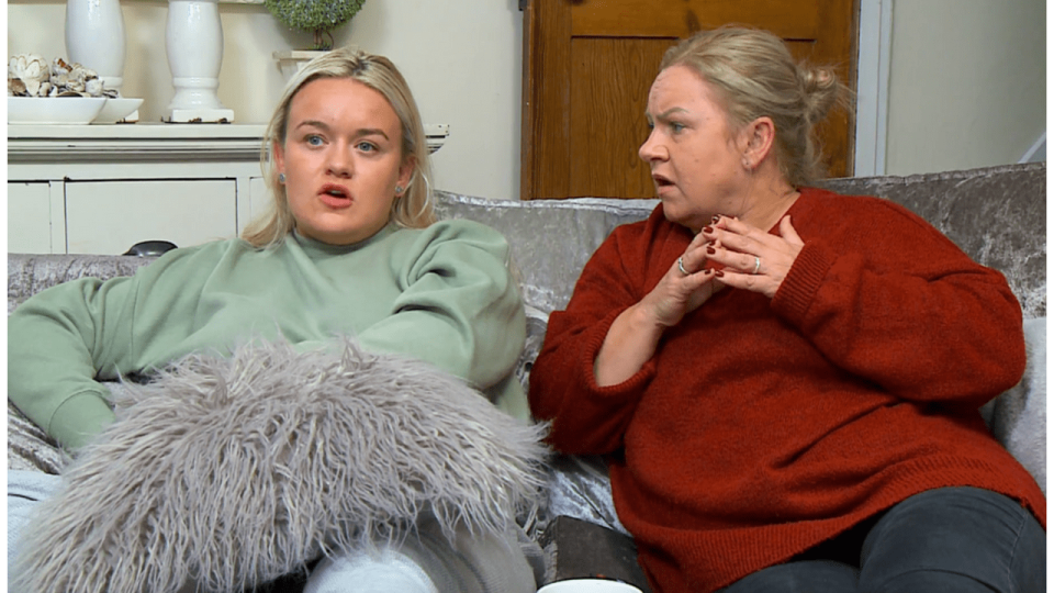 Paige Deville and Sally Hayward on Gogglebox