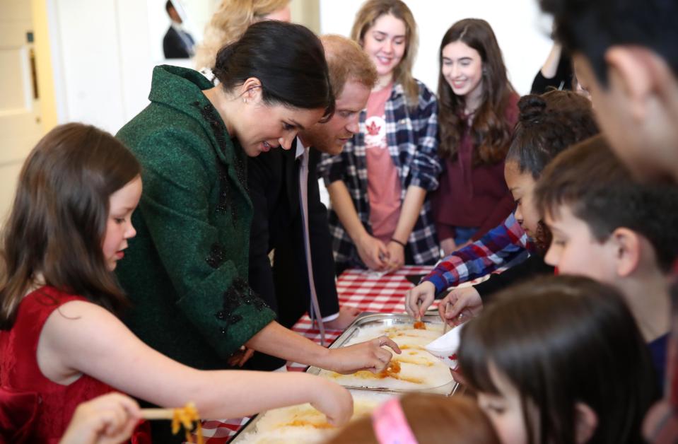 The couple got involved in a maple taffy making session [Photo: Getty]