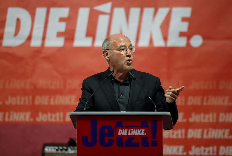 FILE PHOTO: Left wing party Die Linke campaigns in Munich