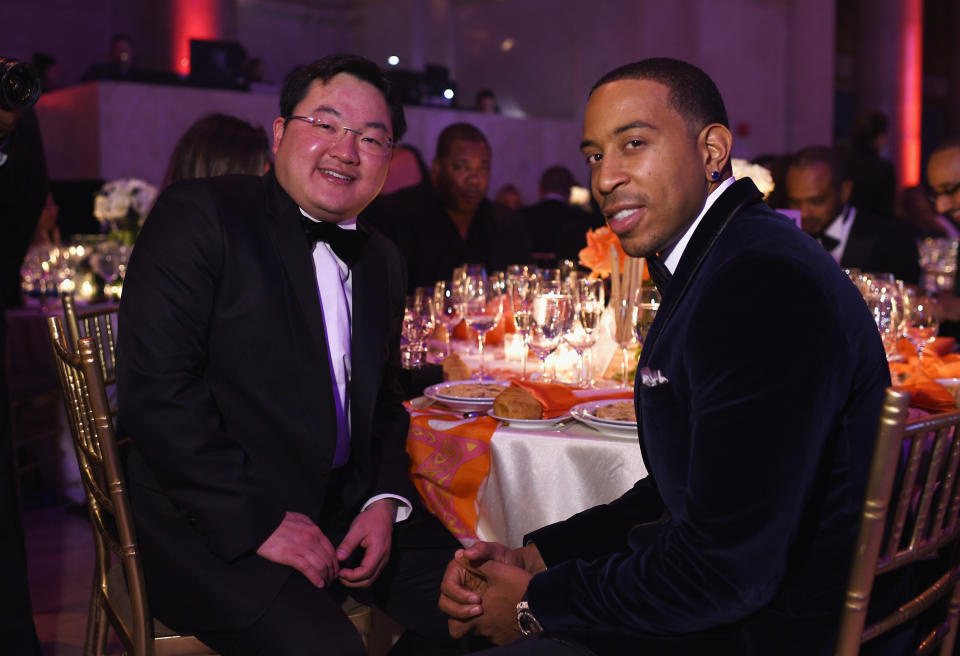 Mr. Jho Low and Ludacris attend Angel Ball 2014 hosted by Gabrielle’s Angel Foundation at Cipriani Wall Street on October 20, 2014 in New York City. (Photo by Dimitrios Kambouris/Getty Images for Gabrielle’s Angel Foundation)