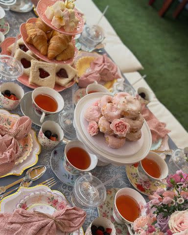 <p>Hilary Duf/ Instagram</p> Treats served at the tea party