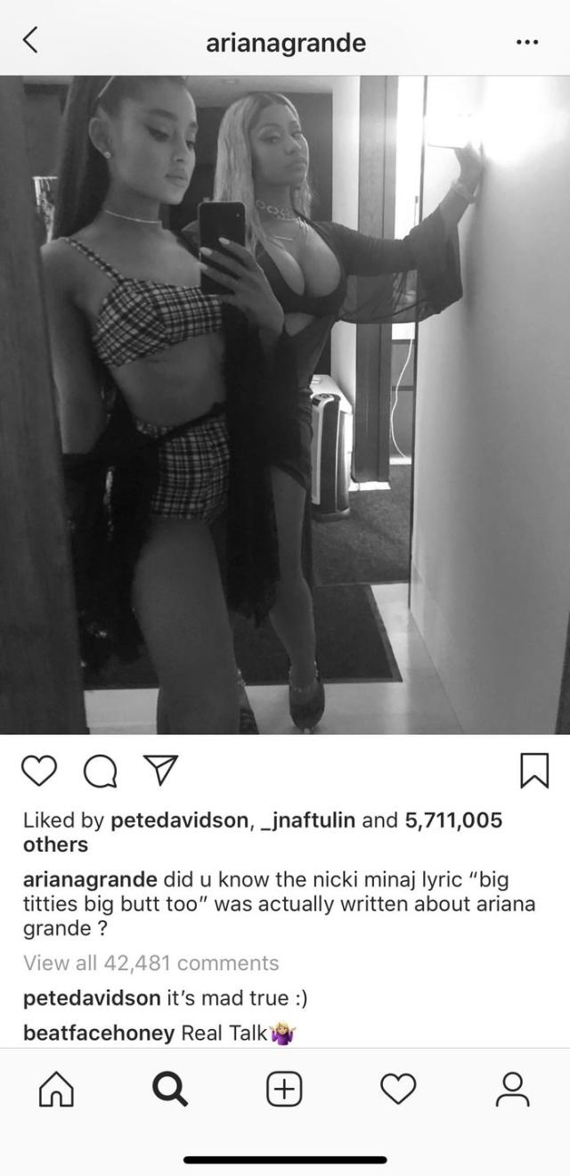 Ariana Grande Interracial Porn Captions - A Definitive Timeline of Ariana Grande and Pete Davidson Acting Like Horny  Teenagers on Instagram