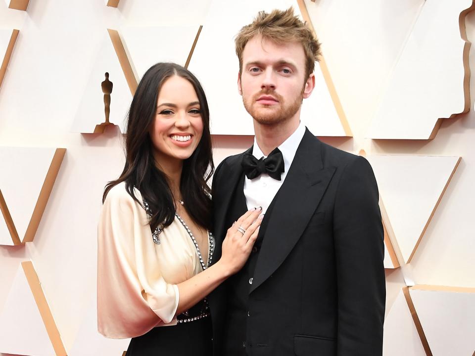 Claudia Sulewski and Finneas O'Connell attend the 92nd Annual Academy Awards at Hollywood and Highland on February 09, 2020 in Hollywood, California