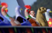 Pope Francis addresses the crowd during Mass in San Cristobal de las Casas, Mexico, February 15, 2016. (REUTERS/Max Rossi)