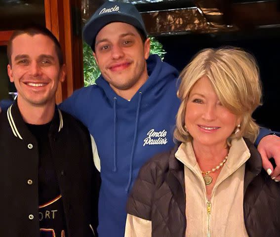 Martha Stewart/Instagram Pete Davidson and Martha Stewart with Antoni Porowski (left)