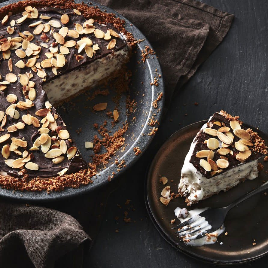 Toasted Almond and Chocolate Toffee Ice Cream Pie