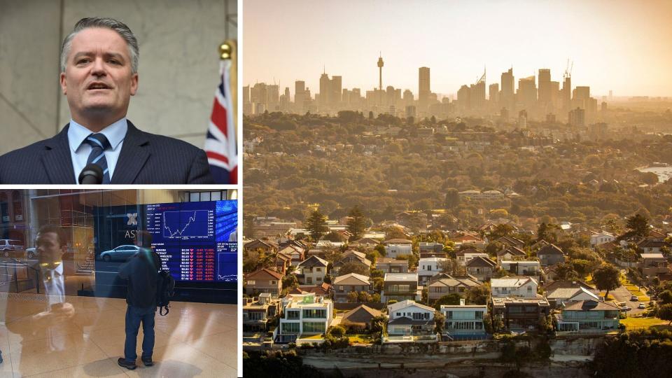 Finance Minister Mathias Cormann has shared details of the upcoming second stimulus package as Australia prepares for another turbulent day on the share market. Images: Getty
