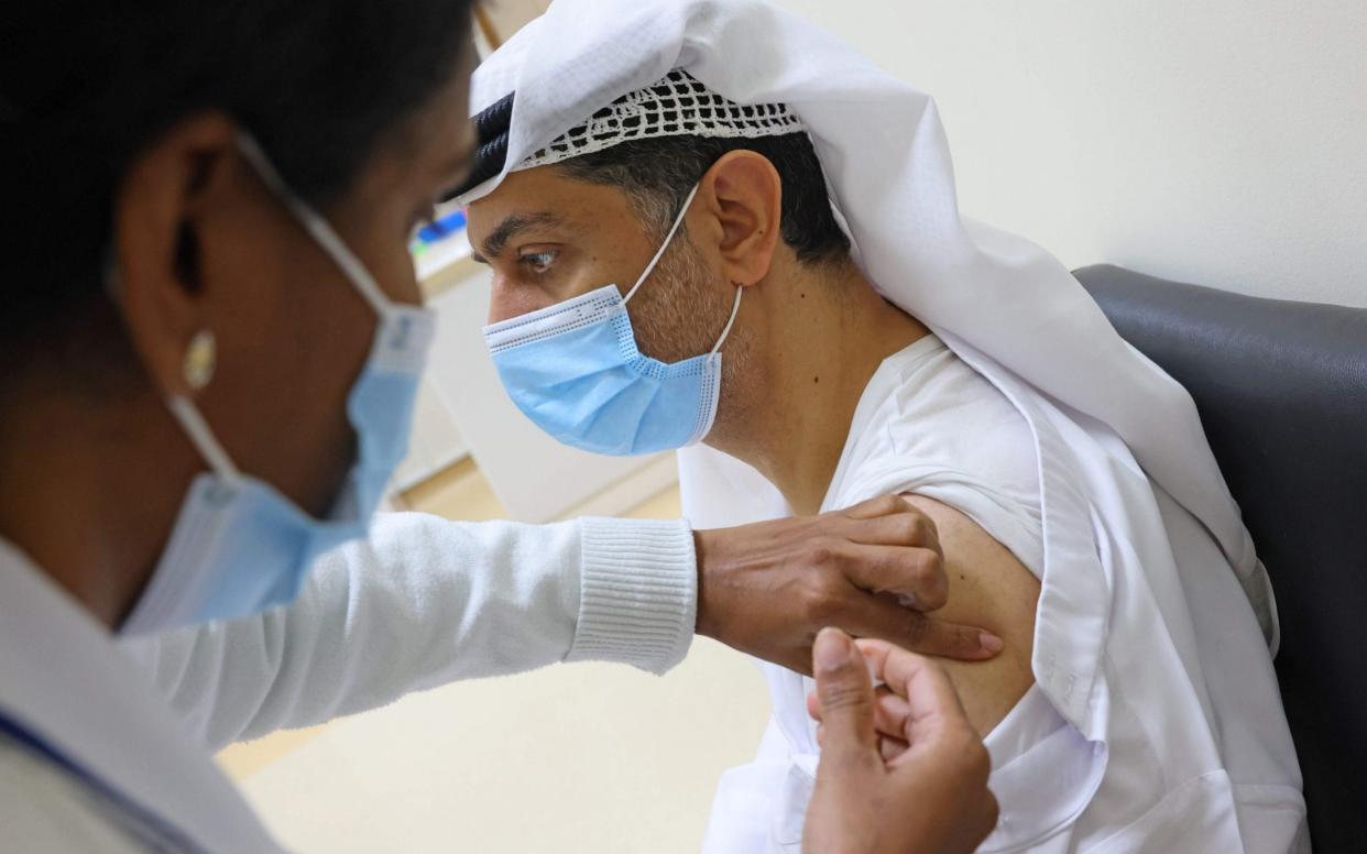The UAE has given first doses of the coronavirus vaccine to over a fifth of its population - AFP