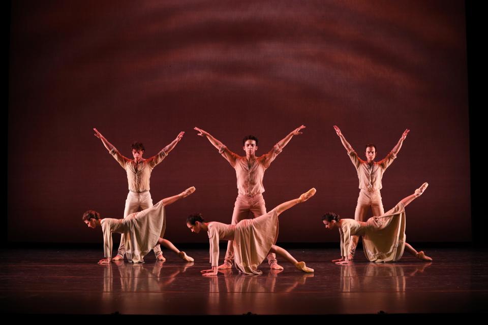 A scene from the world premiere of Ricardo Graziano’s “The Pilgrimmage” at The Sarasota Ballet.