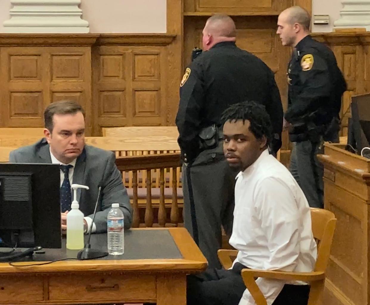 A Stark County jury convicted Terrel J. Lipkins, right, of murder and all other counts tied to the shooting death of Jenny Norris, 65, of Canton. He is pictured here with defense attorney Aaron Kovalchik.